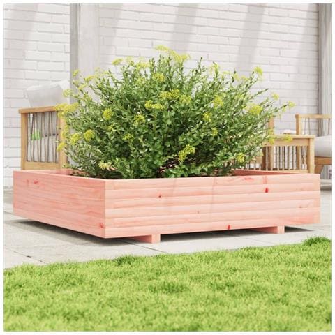 Fioriera Da Giardino 110x110x26,5 Cm Legno Massello Di Douglas - Foto 3