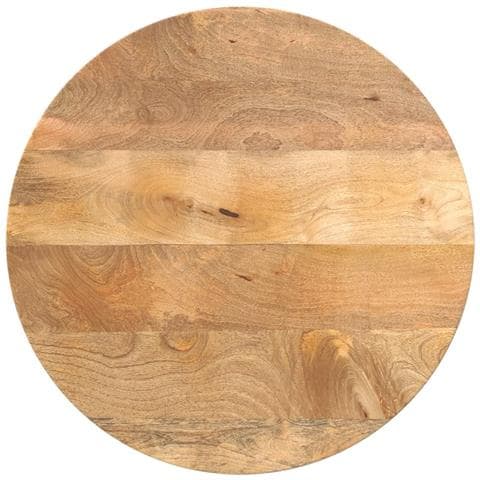 Piano Per Tavolo 40x3,8 Cm Rotondo In Legno Massello Di Mango - Foto 1