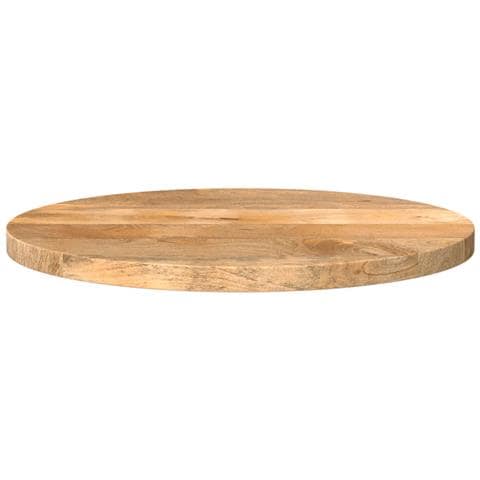 Piano Per Tavolo 40x3,8 Cm Rotondo In Legno Massello Di Mango - Foto 3