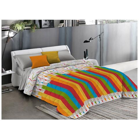 Trapunta Piumone Invernale Linea Pensieri Delicati Disegno Matitoni Singolo Arancio - Foto 1