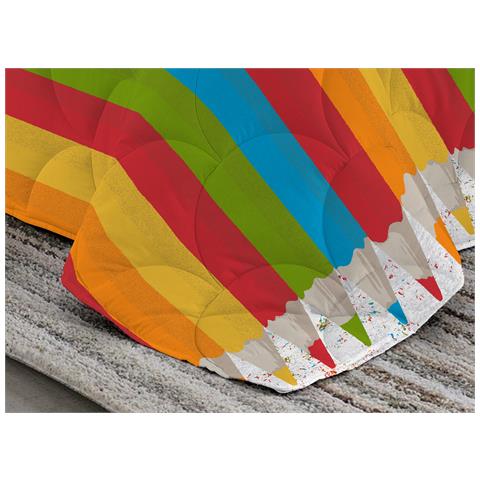 Trapunta Piumone Invernale Linea Pensieri Delicati Disegno Matitoni Singolo Arancio - Foto 5