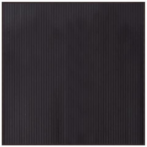 Tappeto Quadrato Marrone Scuro 100x100 Cm In Bambù - Foto 2