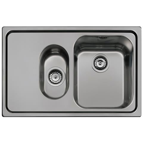 Lavello Smeg Sp7915sn 79x50 Cm 1+1/2 Vasca Con Gocciolatoio Sinistro Acciaio Inox Nero - Foto 1