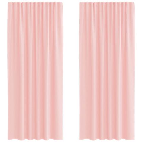Tende In Voile Con Tasche Per Aste 2 Pz Rosa - Foto 1