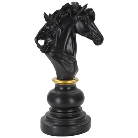 Scultura Scacchi 12 - Nero - Poliresina - 14x11x27 Cm - Foto 1