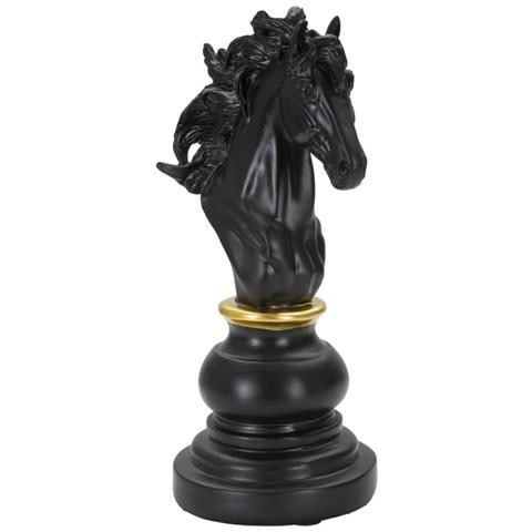 Scultura Scacchi 12 - Nero - Poliresina - 14x11x27 Cm - Foto 2