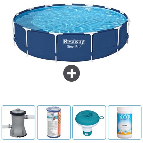 Piscina Fuori Terra - In Giro - 396x84 Cm - Blu - Include Accessori Coordinati Cb53 - Foto 1