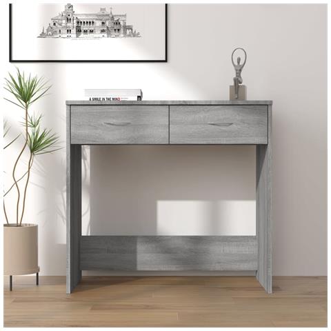 Scrivania Grigio Sonoma 80x40x75 Cm In Legno Multistrato - Foto 8