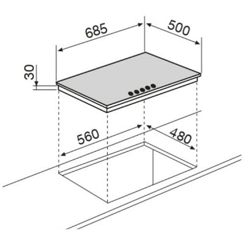 Piano Cottura GT755NC a Gas 5 Fuochi Gas Colore Nero - Foto 2