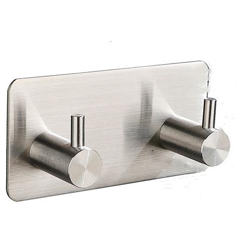 Appendiabiti Con 2 Ganci, Ganci In Acciaio Inossidabile Per Montaggio A Parete - Foto 1