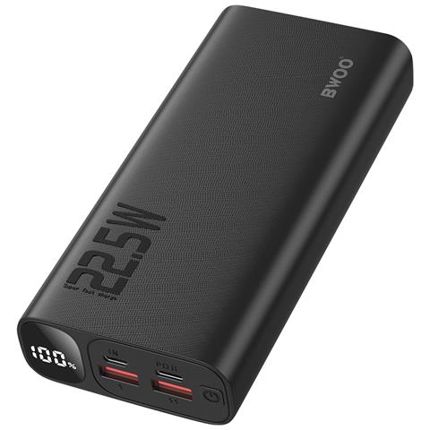 Batteria Esterna 20000mah 2 Usb + Usb-c Led Compatta, Nero - Foto 1