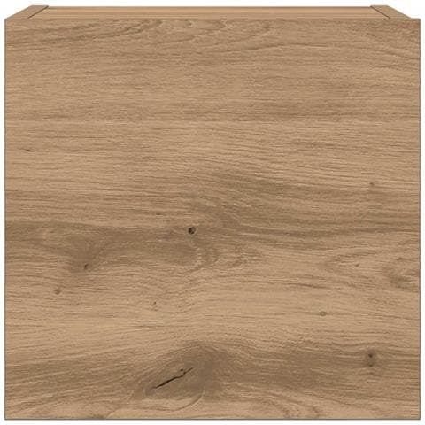 Set Mobile TV 7 pz Montato a Parete Rovere in Legno Multistrato - Foto 9