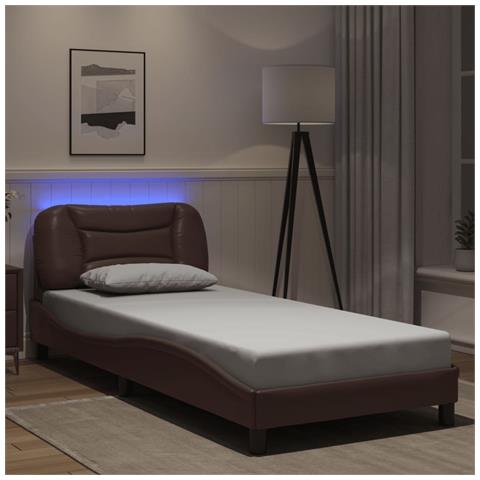 Giroletto con Luci LED Marrone 80x200 cm in Similpelle - Foto 2