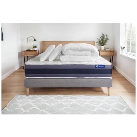 Pacchetto Letto Completo - Materasso 160x200cm + Box Spring Con Doghe (kit) + 2 Cuscini + Piumino - Actilatex Morpho - Foto 1