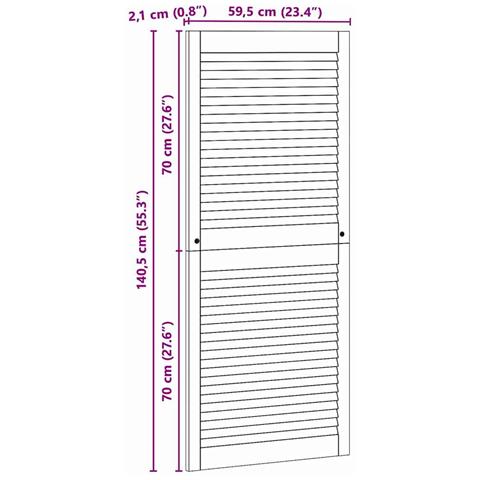 Porta per Armadio con porta 4 pz Naturale 140,5 x 2,1 x 59,5 cm - Foto 9