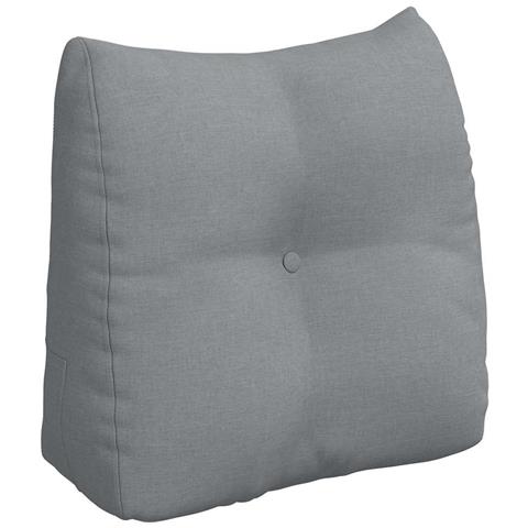 Cuscino per Schiena Grigio chiaro 45 x 24 x 50 cm Tessuto - Foto 1