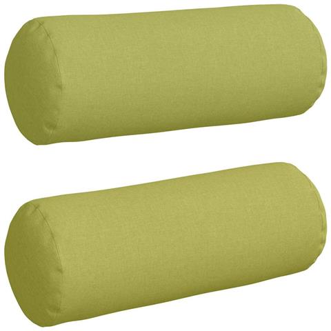 Cuscini a rullo 2 pcs Verde chiaro Ø 25 x 70 cm Tessuto - Foto 1