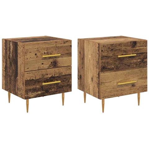 Armadio da Notte 2 pcs Legno vecchio 40 x 35 x 47,5 cm - Foto 1