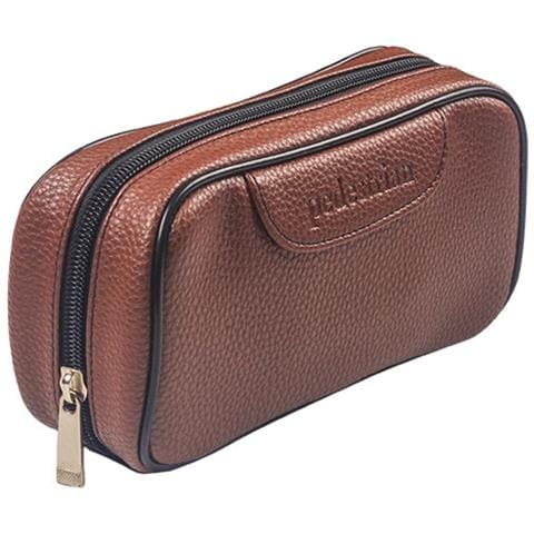 Custodia Portatile In Pelle Per Pipe - Contiene 2 Pipe E Accessori Brown - Foto 1