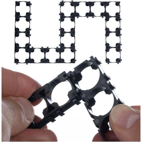 Custodia Per Batterie 1x2 Per 2 Celle 18650 - Plastica Di Alta Qualità | Configurazione Flessibile | Accessori Per Pacchetti Batteria - Foto 2