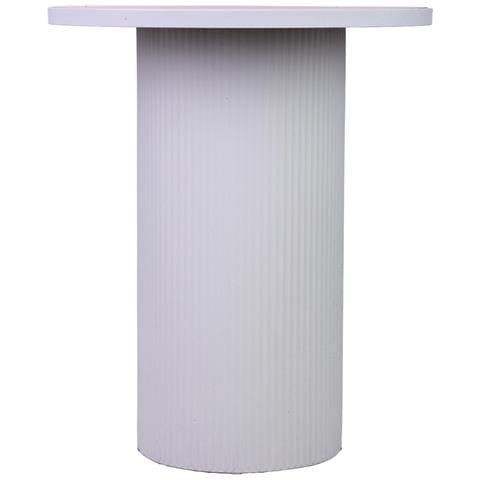 Tavolino In Metallo Bianco E Legno 46x46x56h Cm - Foto 2