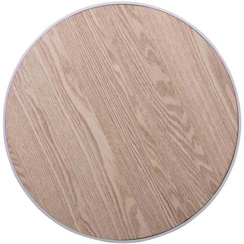 Tavolino In Metallo Bianco E Legno 46x46x56h Cm - Foto 6