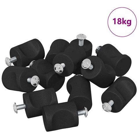 Maniglia per Armadio 1011 pcs Nero Ferro - Foto 1