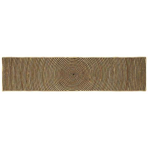 Tappeto Naturale e Nero 60 x 250 cm Juta - Foto 1