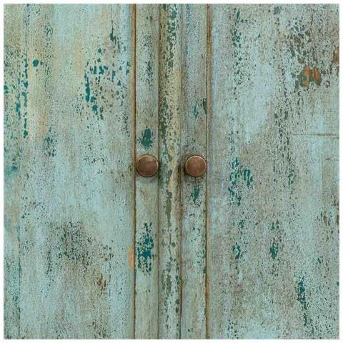 Mobile Da Ingresso Artigianale In Legno Turchese 85x40x100h Cm - Foto 8