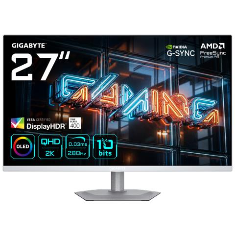 MO27Q2A ICE Monitor Gaming OLED 27” 2K QHD - 2560 x 1440, 280Hz, 0.03ms, 250 cd /m², FreeSync Premium Pro, DisplayHDR True Black 400, HDMI 2.1, DisplayPort 1.4 - Foto 1