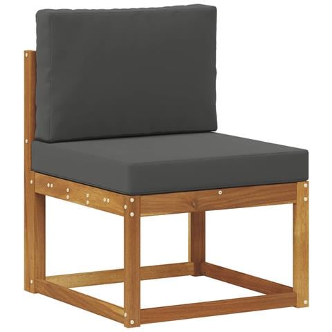 Set di divani da esterno con cuscino 6 pcs Naturale e Antracite - Foto 2