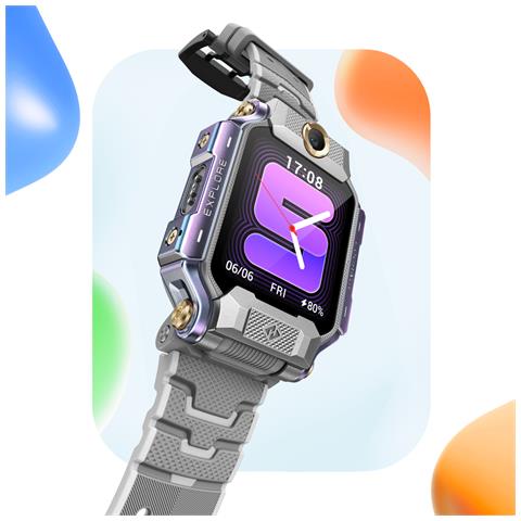 Watch Phone X10 4,06 cm (1.6") AMOLED 45 mm Digitale 320 x 360 Pixel Touch screen Grigio Wi-Fi GPS (satellitare) - Foto 2