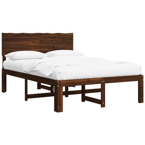 Letto matrimoniale con testiera ROSTOCK Marrone Scuro - Foto 1