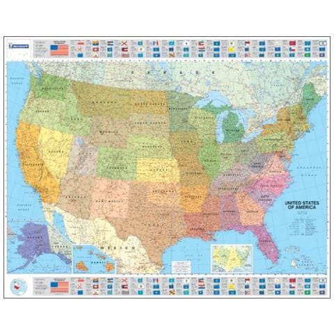 U. S. A. Politica 1:3.850.000. Carta plastificata - Foto 1