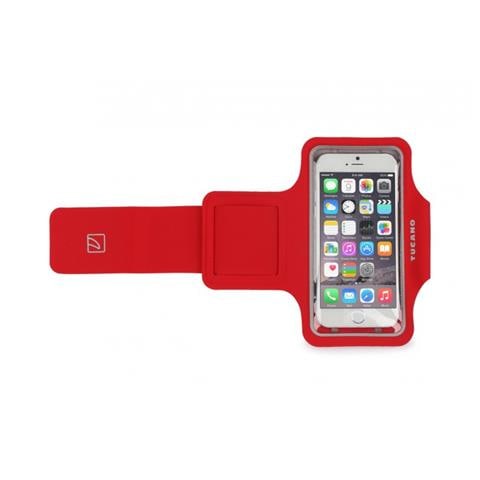 Fascia da Braccio Sporty UltraSlim Universale per smartphone fino a 5" - Rosso - Foto 1