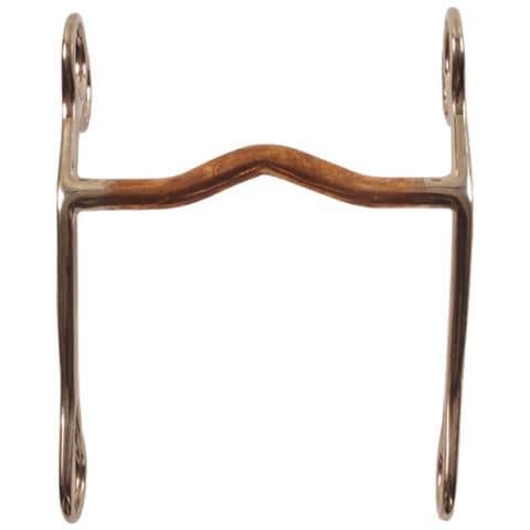 Morso western intero inox con imboccatura a ponte in rame e aste decorate - Foto 1