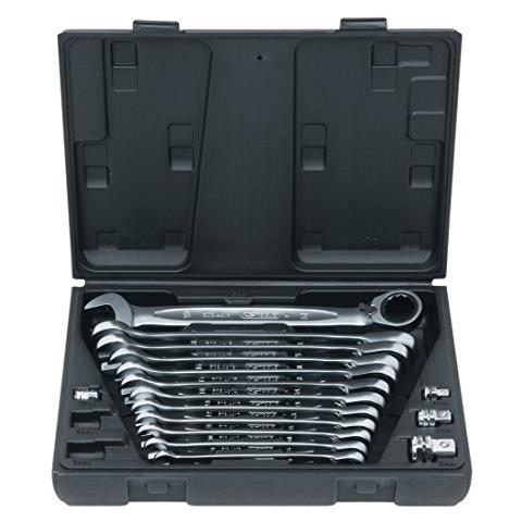 serie 503.4666 di Chiavi un Cricco Combinate Gearplus, reversibili, 16 Pezzi, 8-19 mm, con Adattatore - Foto 1