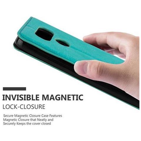 Custodia Compatibile Con Lg G6 In Turchese Petrolio - Coperchio Protettiva Con Chiusura Magnetica, Funzione Stand E Tasca Per Le Carte - Foto 2