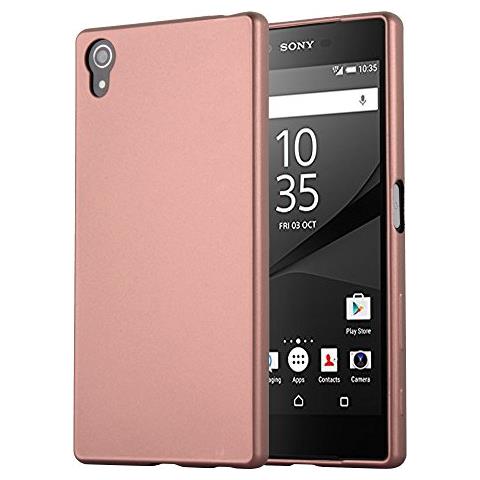 Custodia Compatibile Con Sony Xperia Z5 In Oro Metallico - Coperchio Protettivo In Silicone Tpu Flessibile - Foto 2