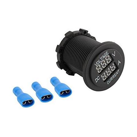 Led Digital Voltmetro Motociclo Cc 12-24v Doppio Led Digitale Voltmetro Amp Volt Meter Gauge - Foto 2