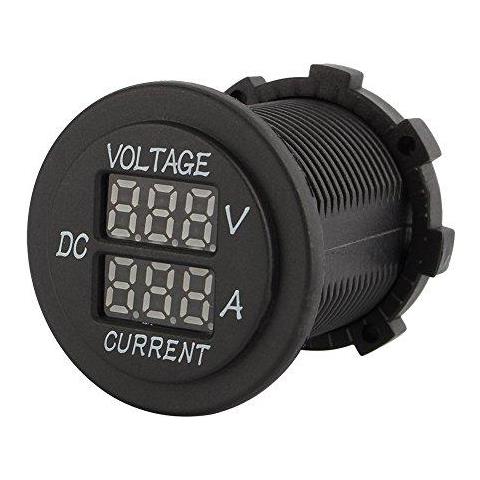 Led Digital Voltmetro Motociclo Cc 12-24v Doppio Led Digitale Voltmetro Amp Volt Meter Gauge - Foto 1