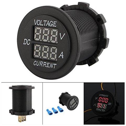 Led Digital Voltmetro Motociclo Cc 12-24v Doppio Led Digitale Voltmetro Amp Volt Meter Gauge - Foto 4