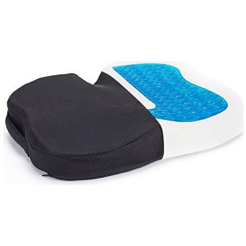 Facilit Di Viaggio Coccige Ortopedico Del Gel Ammortizzatore Di Sede Ergonomico Gomma Piuma Di Memoria Cuscino Del Sedile Per La Bassa Di Schiena E Sciatica Coccige Sollievo Dal Dolore Fit Per Ufficio Casa Sedia Seggiolino Auto Reclinabile Sedia A Rotelle - Foto 1