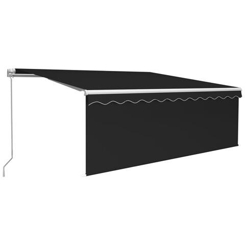 Tenda da Sole Retrattile Manuale con LED 4x3 m Antracite - Foto 1