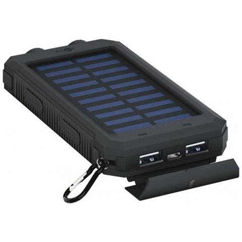 Powerbank Outdoor Energia Solare 8000 Mah Con Torcia Ip45 2xusb Nero - Foto 2