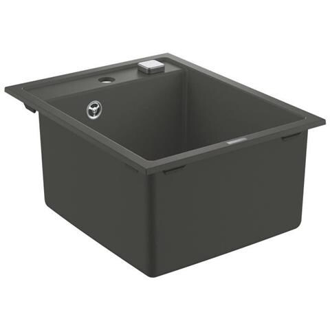 Lavello Da Incasso In Acciaio Inox 40x38cm - Grigio Scuro, Con Scarico, Per Cucina E Bagno