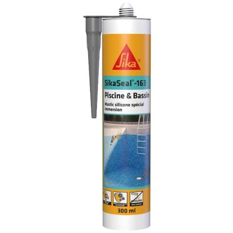Stucco Siliconico seal - 163 Piscine & Bassin - Grigio - 300ml - Foto 1