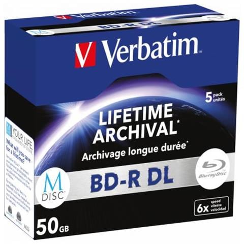 MDISC BD-R DL 50 GB 5 Pezzi - Foto 1