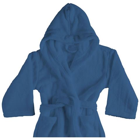 Accappatoio Con Cappuccio In Morbida Spugna Mod. Sophie Tinta Unita Vari Colori Xl Nautical Blue - Foto 2
