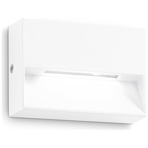 Applique Da Parete Contemporanea Dedra Alluminio Bianco Led 1,5w 3000k Ip65 - Foto 1